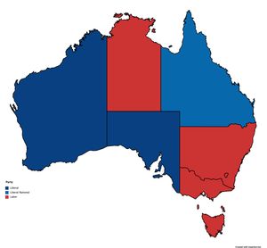 First-past-the-post Electoral College Map 2019